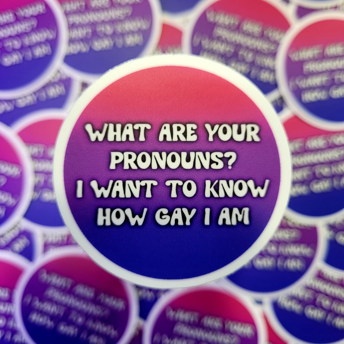 What Are Your Pronouns Bisexual Sticker image 0