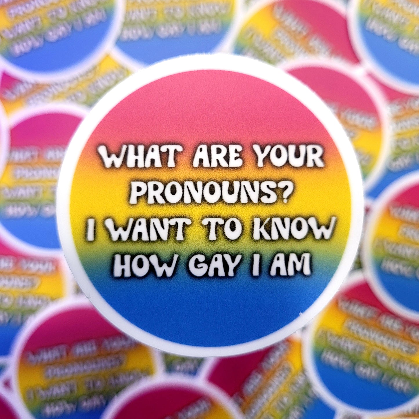What Are Your Pronouns Pansexual Sticker image 0