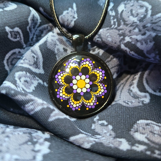 Nonbinary Pride Flag Necklace OR Pin image 0
