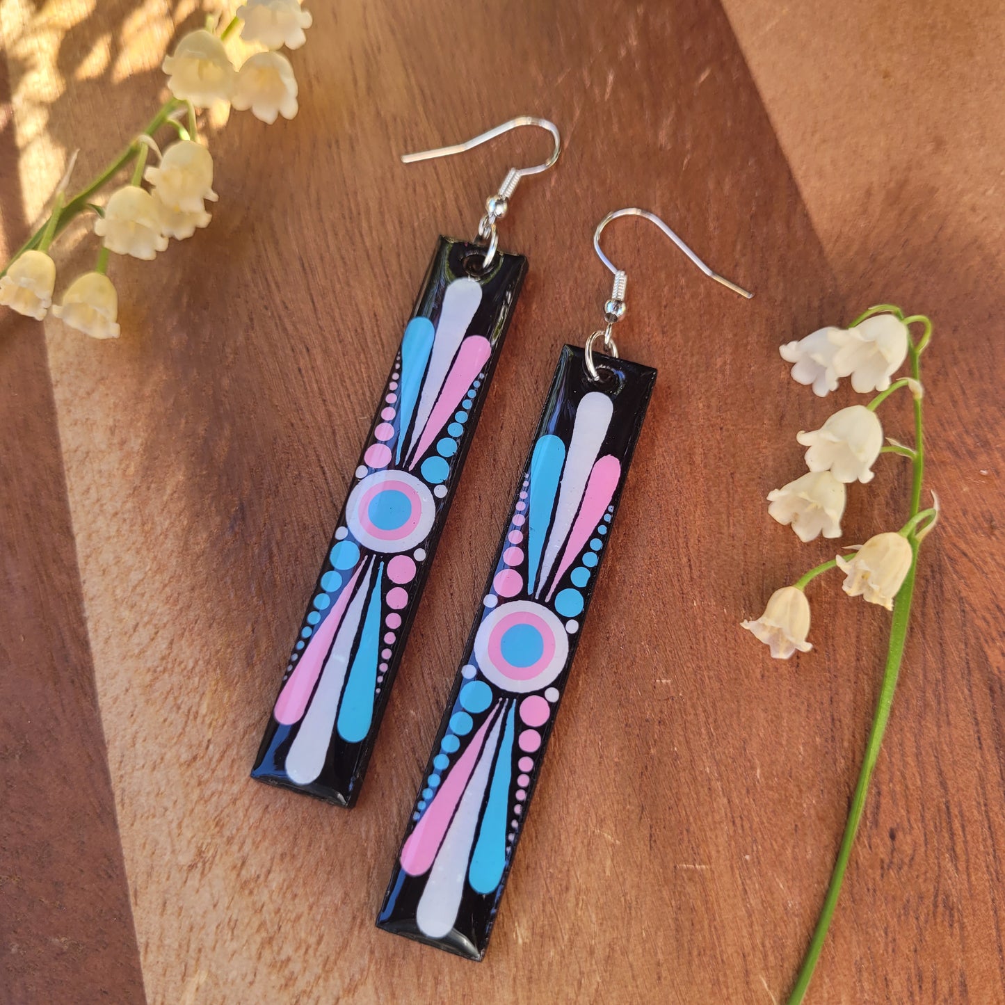TRANSGENDER Pride Rectangular Earrings