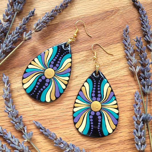 PISCES Synesthesia Portrait Teardrop Earrings