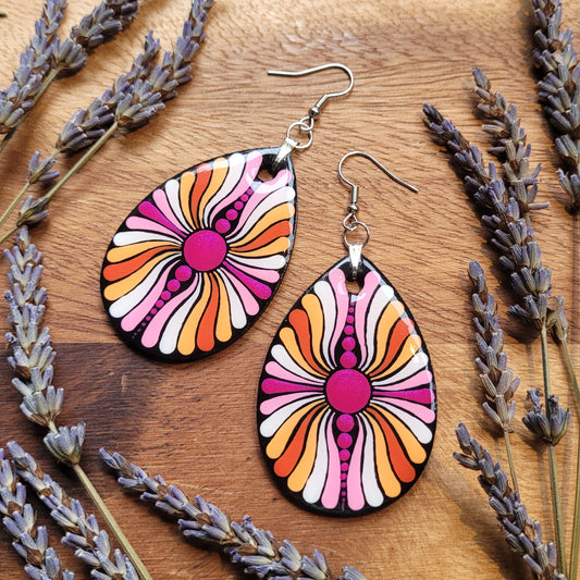 LESBIAN Pride Teardrop Earrings