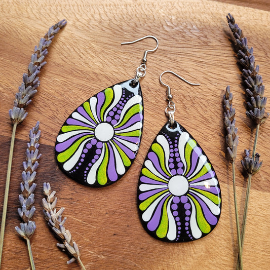 GENDERQUEER Pride Teardrop Earrings