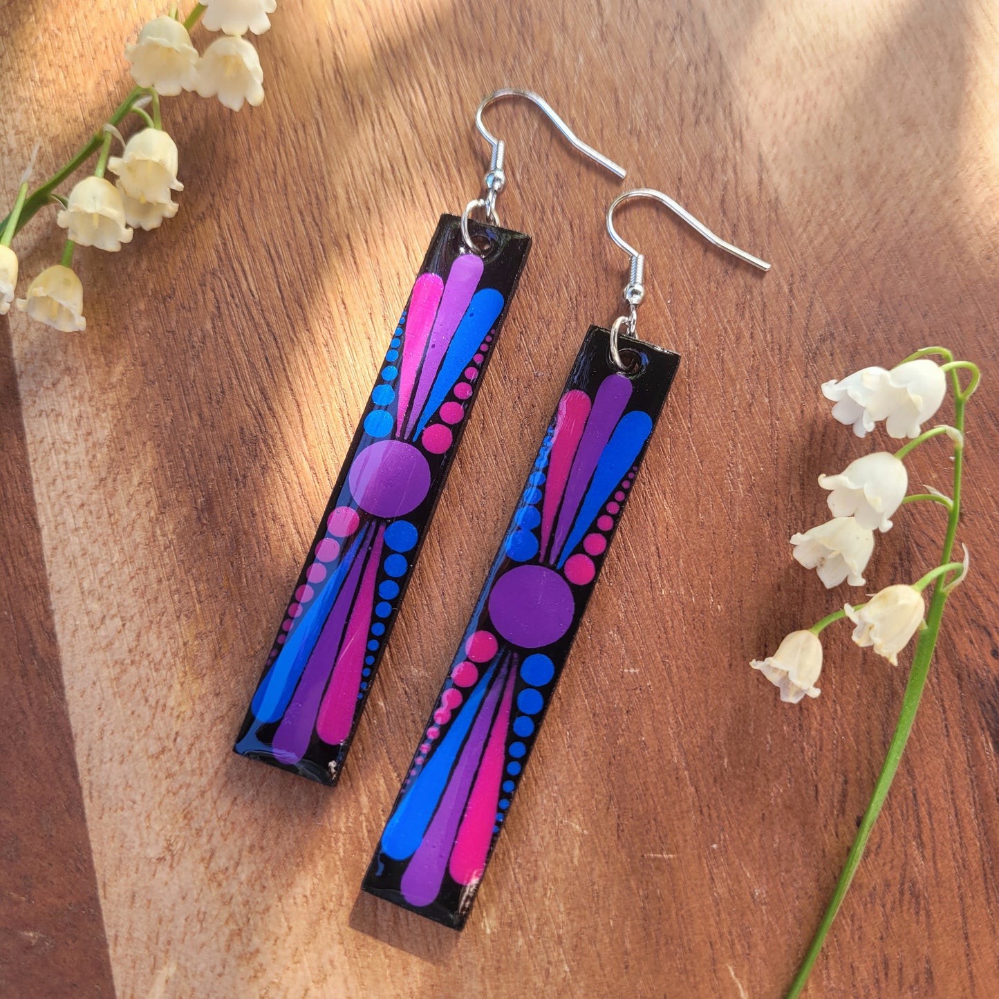 BISEXUAL Pride Rectangular Earrings