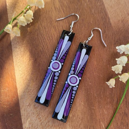 ASEXUAL Pride Rectangular Earrings