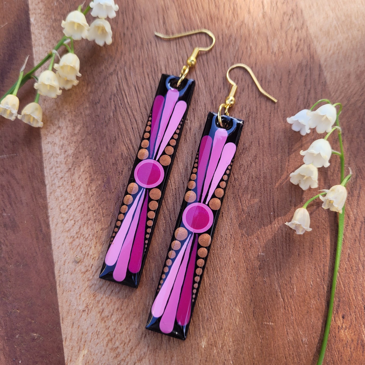 BITCH Rectangular Earrings