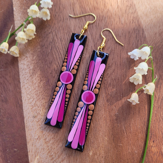 BITCH Rectangular Earrings