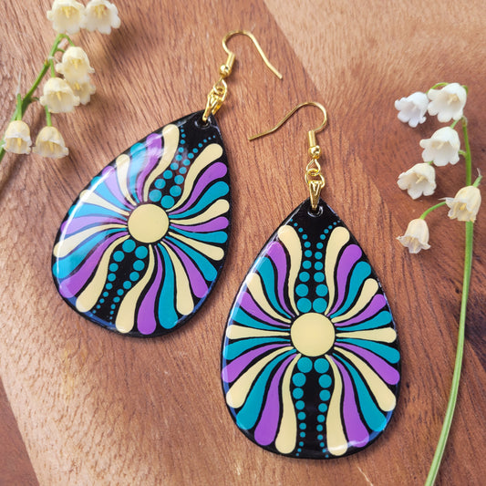 TWATWAFFLE Synesthesia Portrait Teardrop Earrings