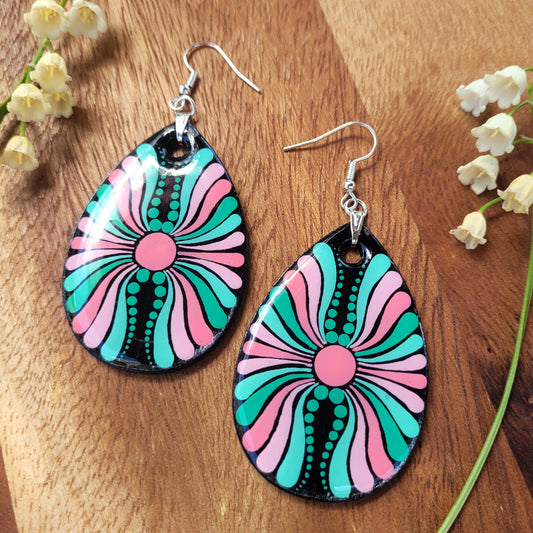 SKANK Synesthesia Portrait Teardrop Earrings