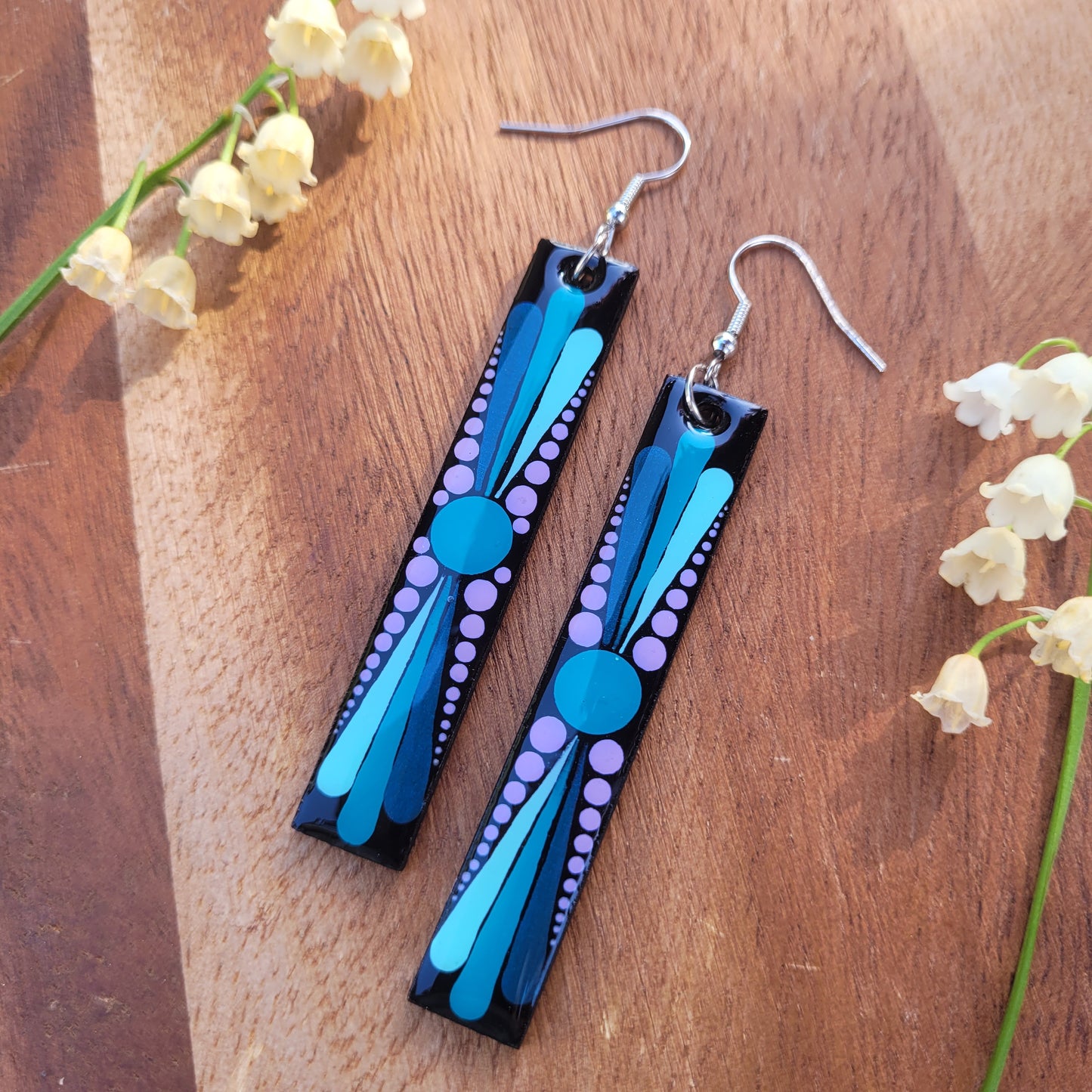 FUCK Rectangular Earrings