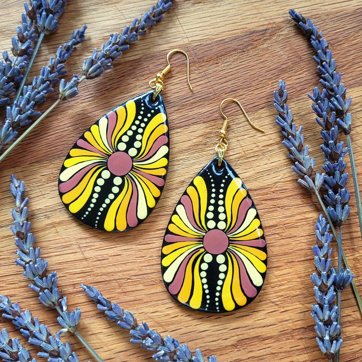 CANCER Synesthesia Portrait Teardrop Earrings