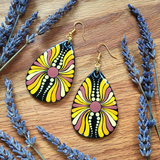 CANCER Synesthesia Portrait Teardrop Earrings