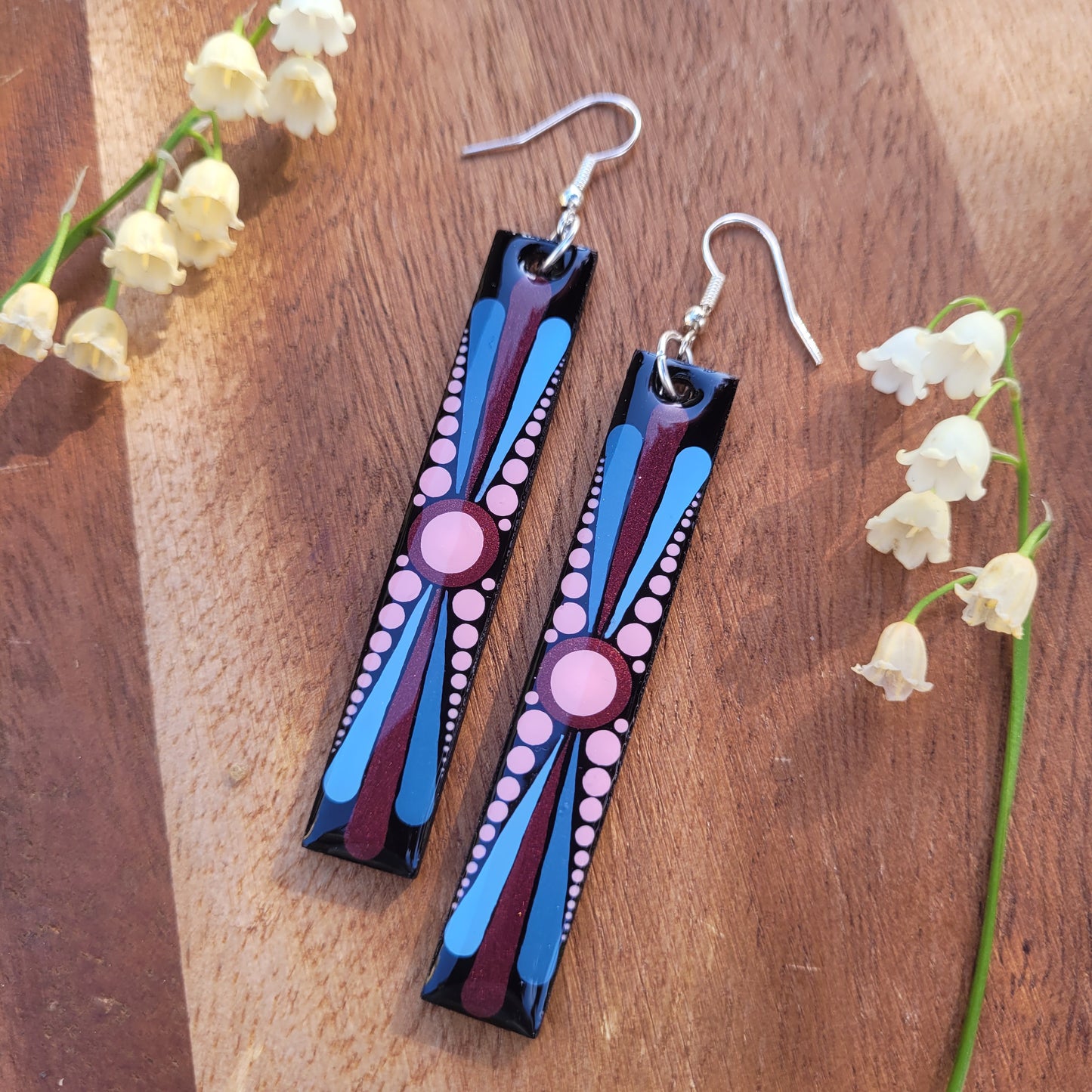 WHORE Rectangular Earrings