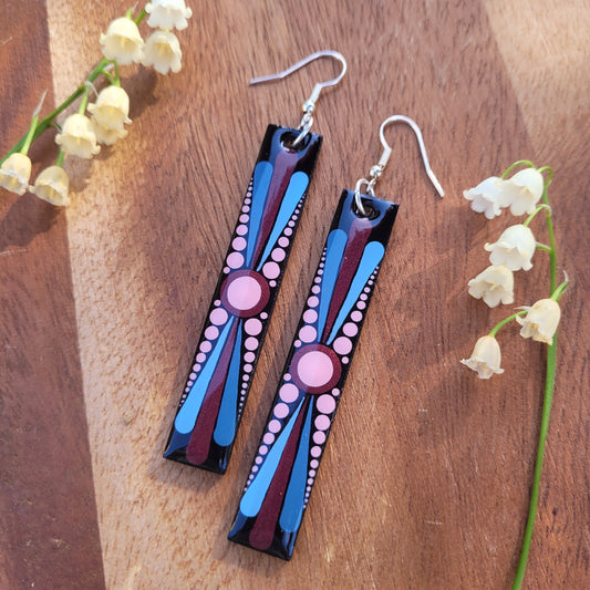 WHORE Rectangular Earrings