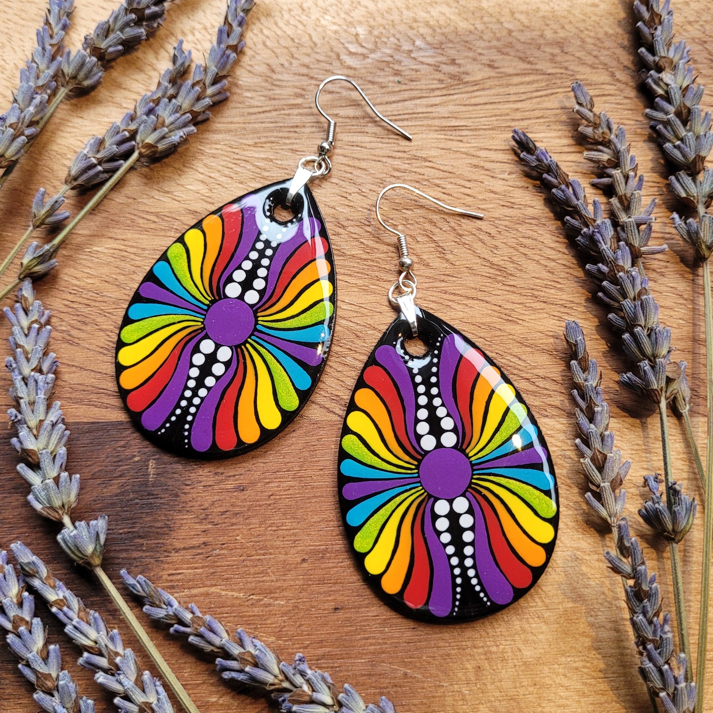 RAINBOW Pride Teardrop Earrings