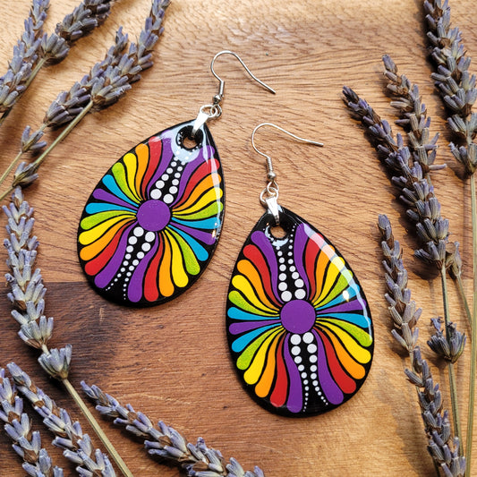 RAINBOW Pride Teardrop Earrings