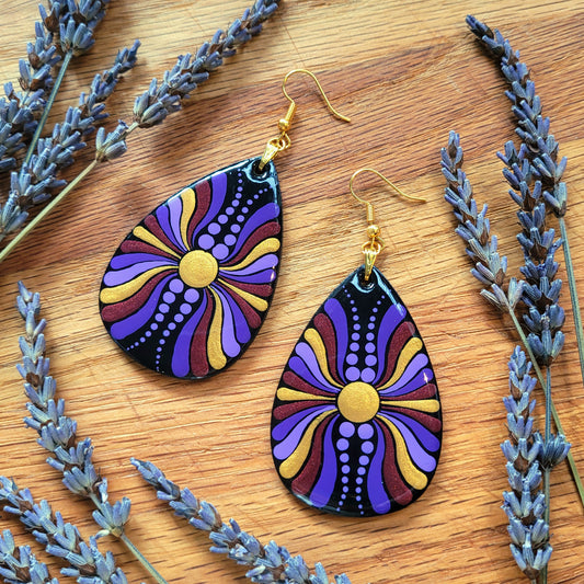 Custom Synesthesia Portrait Teardrop Earrings