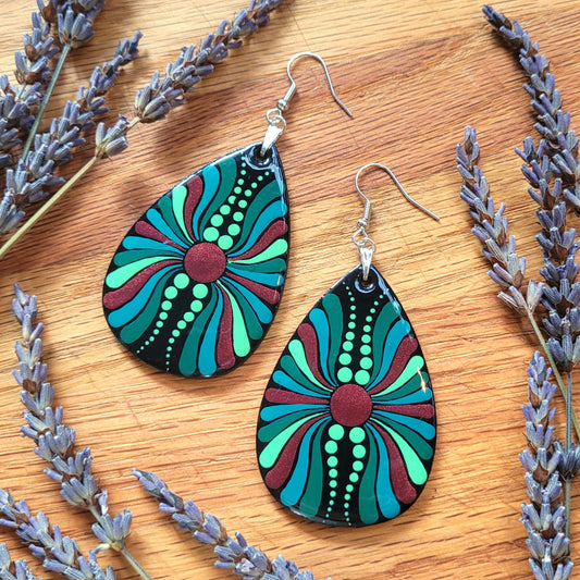 TAURUS Synesthesia Portrait Teardrop Earrings